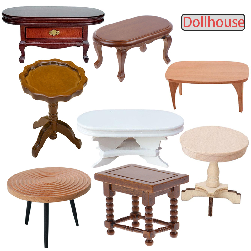 Home Barista - 1:12 Dollhouse Miniature Round Table Tea
