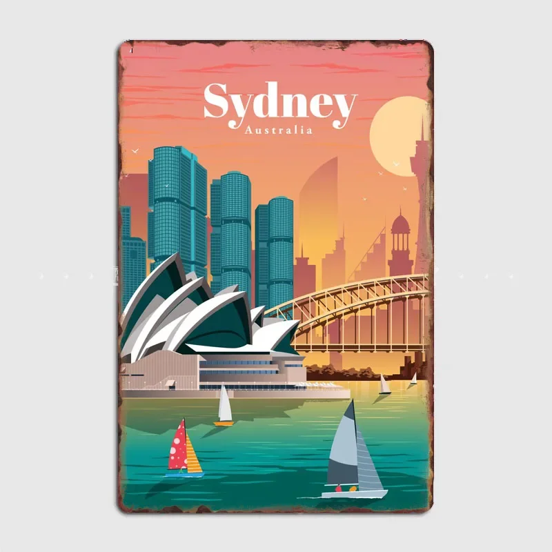 Home Bar Sydney - Travel Sydney Scenic Spot Vintage Poster