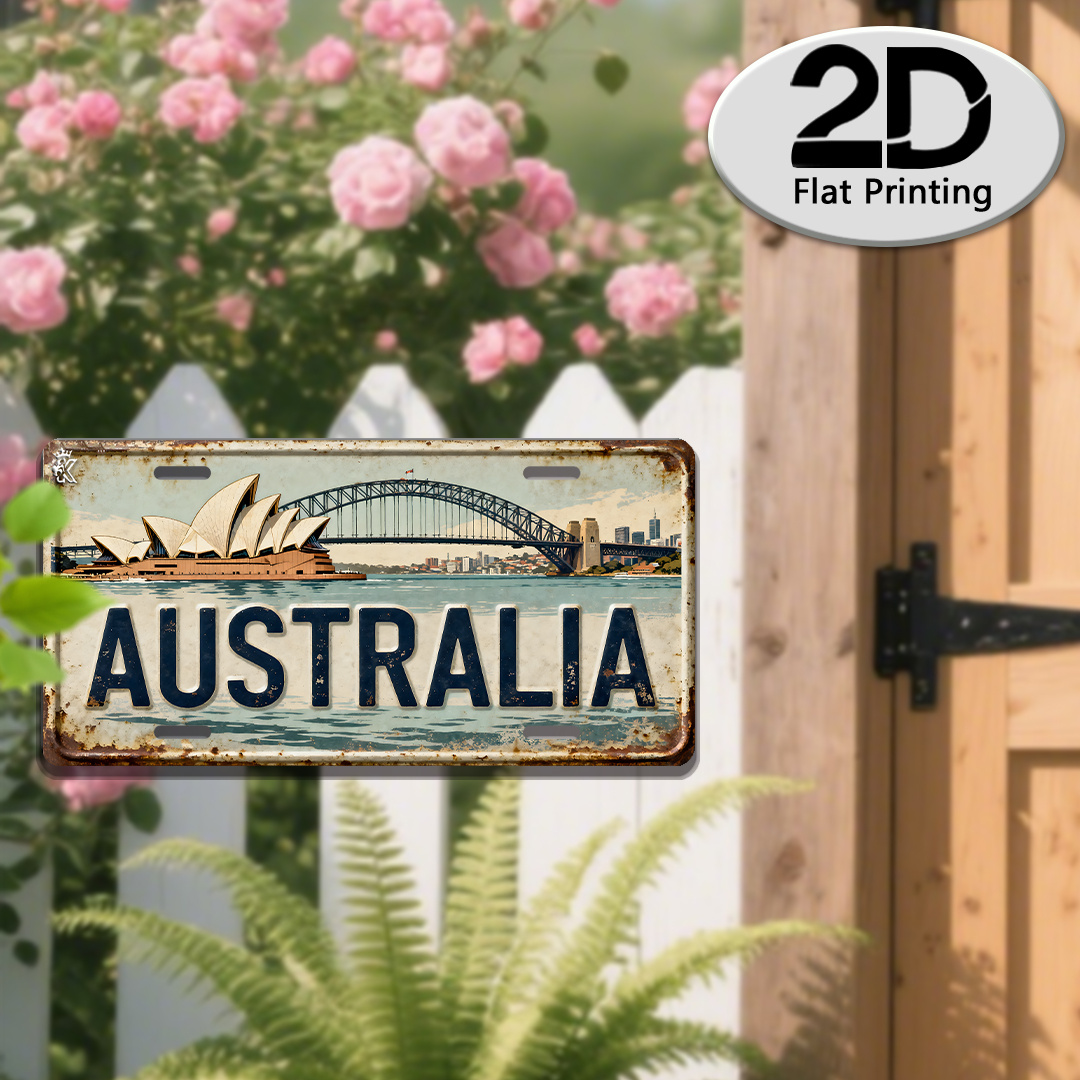 Home Bar Sydney - AL Australia Sydney License Plate Sign