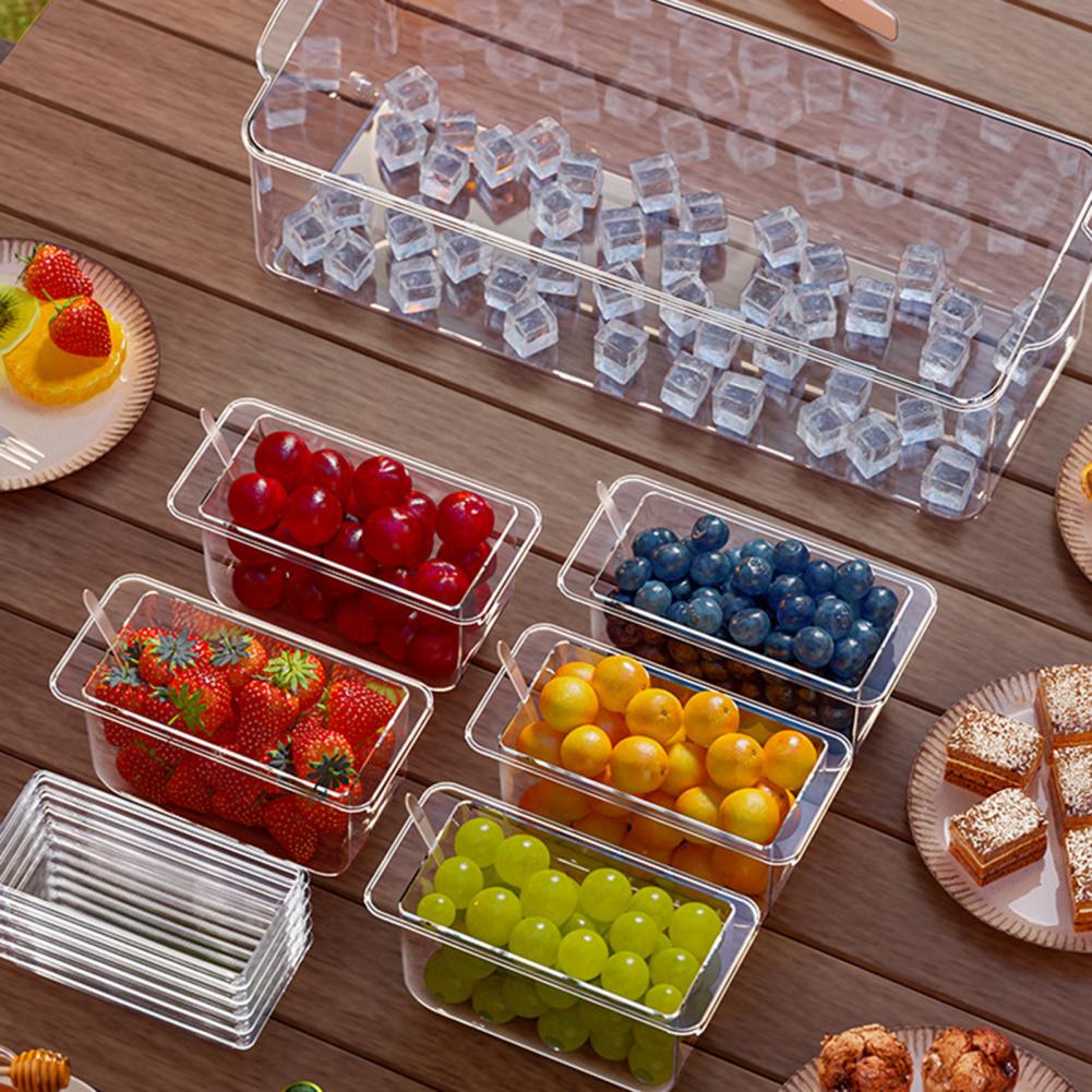 Garnish Tray Set - Taco Bar Serving Set for Party