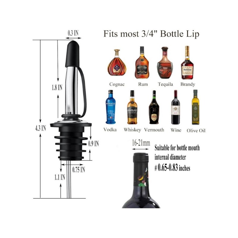 Liquor Pour Spout for Bottles, - đánh giá và giá Speed Pourer Cap