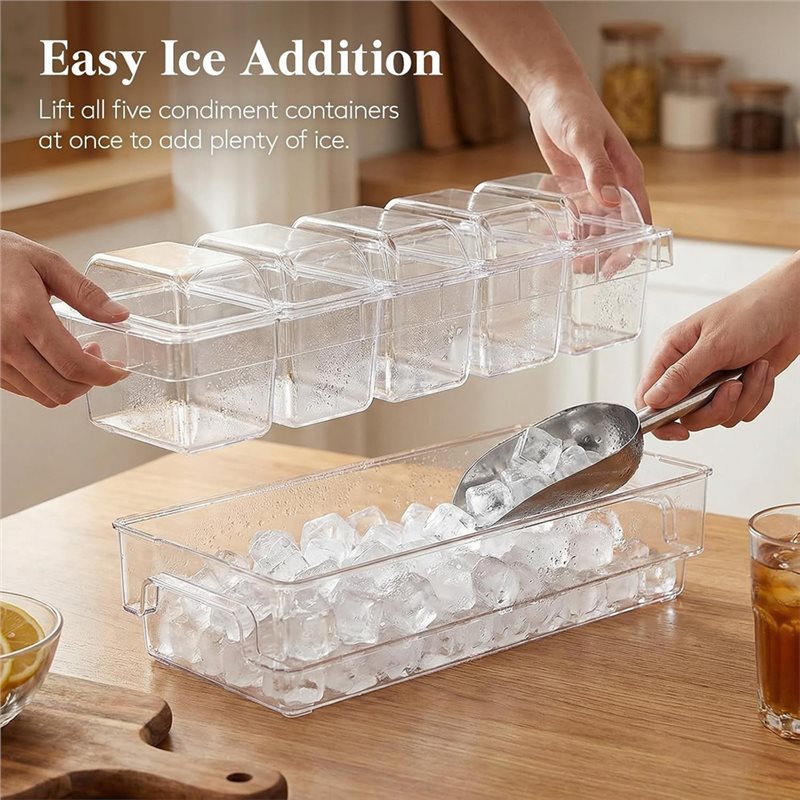DTA4-For Bar Supplies,Clear Se - đánh giá và giá Garnish Tray Set
