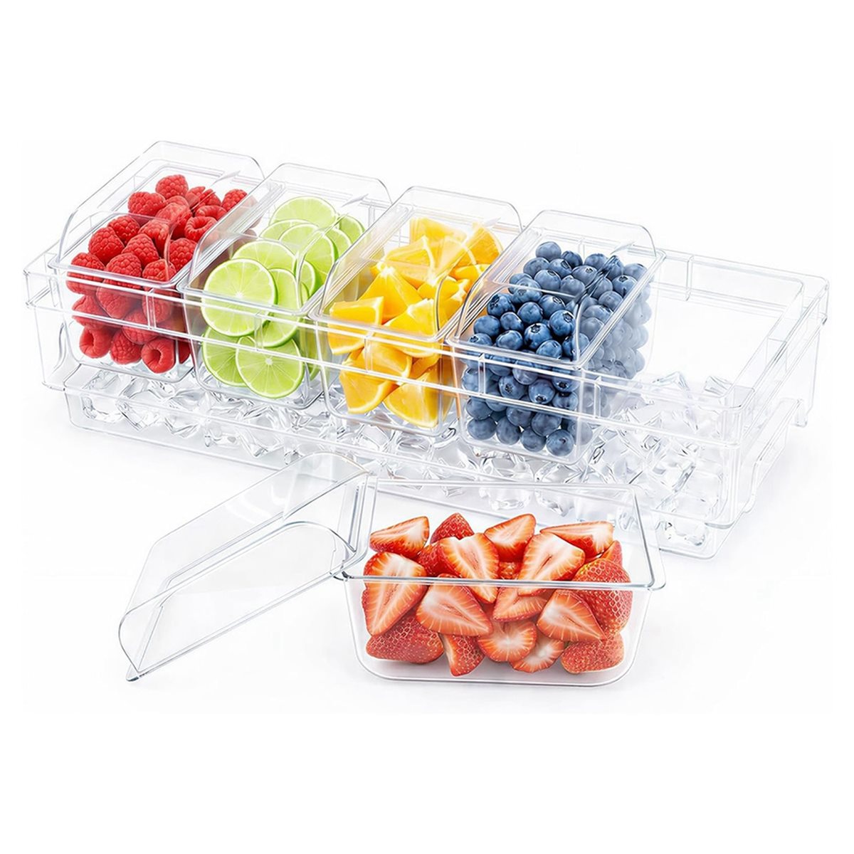 A1846K Chilled Condiment Conta - đánh giá và giá Garnish Tray Set