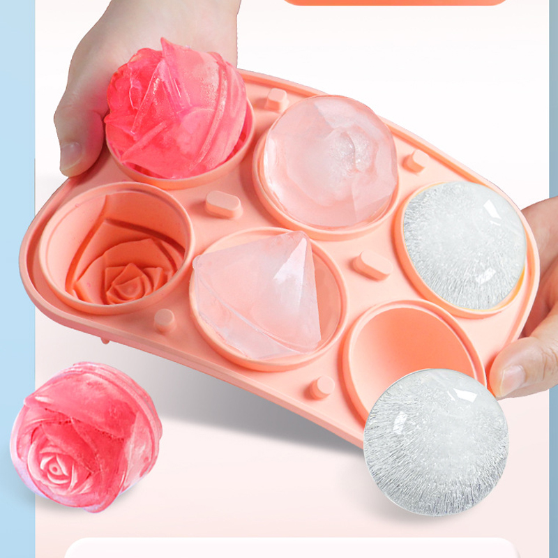 3D Rose Diamond Round Ice Cube - đánh giá và giá Ice Mold Sphere