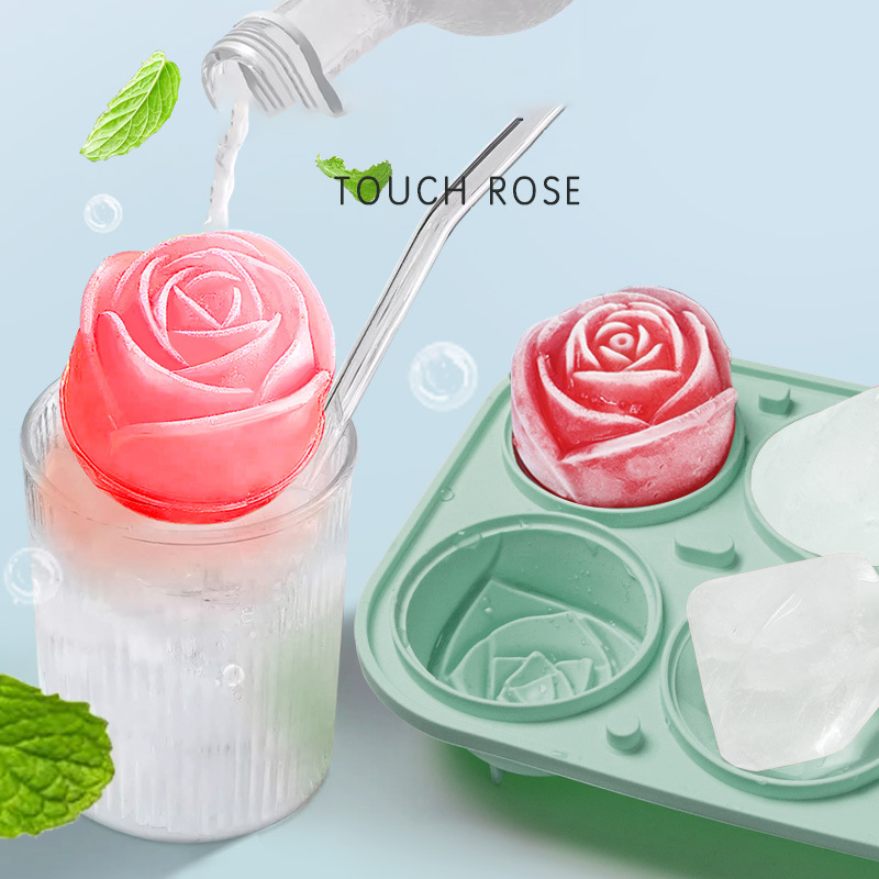 3D Rose Diamond Round Ice Cube - đánh giá và giá Ice Mold Sphere