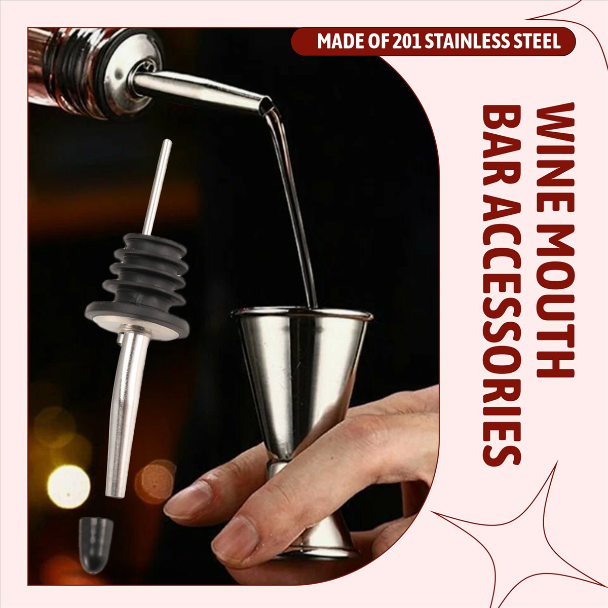 REST 6Pcs Stainless Steel Pour - đánh giá và giá Speed Pourer Cap