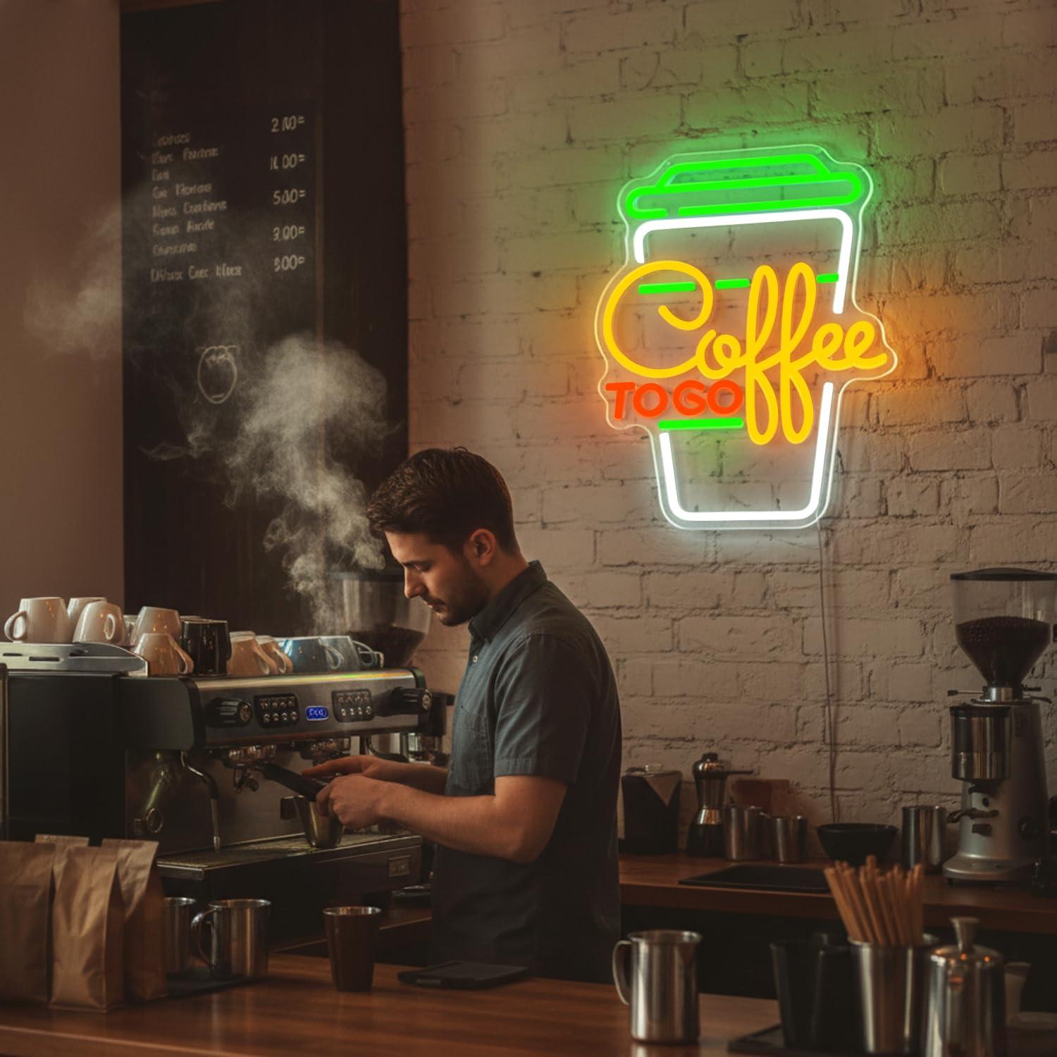 Coffee Neon Sign USB Dimmable  - đánh giá và giá Home Bar Signs