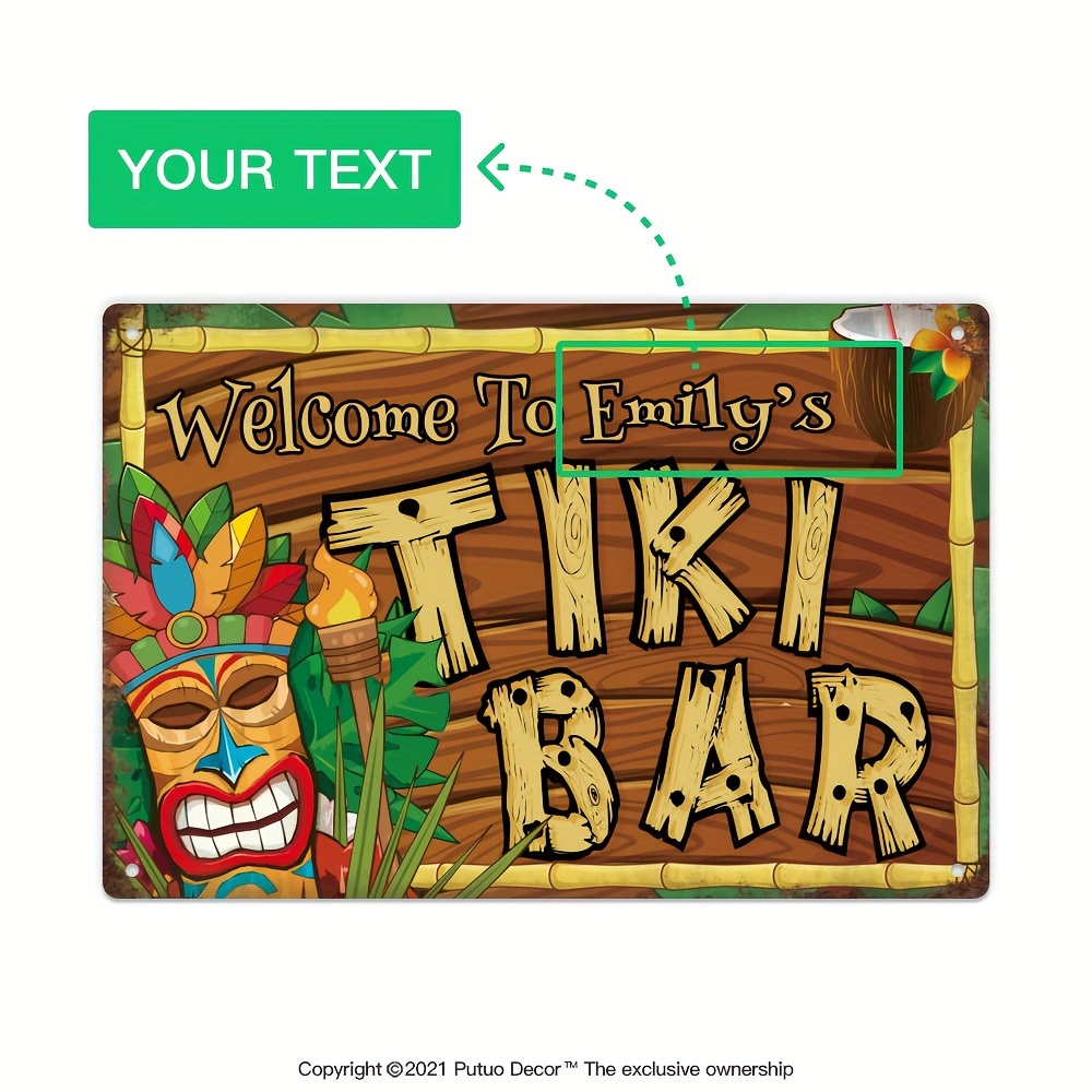 Custom  Decor Tiki Bar Sign, P - đánh giá và giá Home Bar Signs