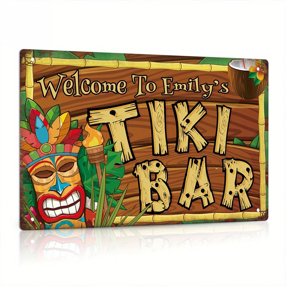 Custom  Decor Tiki Bar Sign, P - đánh giá và giá Home Bar Signs