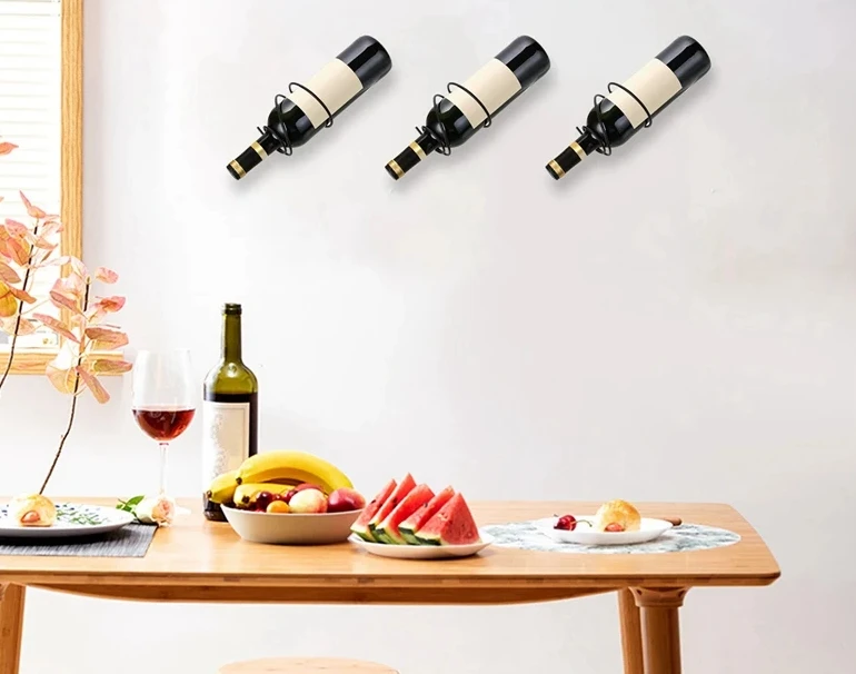Pack Of 6 Wall Mounted Wine Ra - đánh giá và giá Home Bar Stand