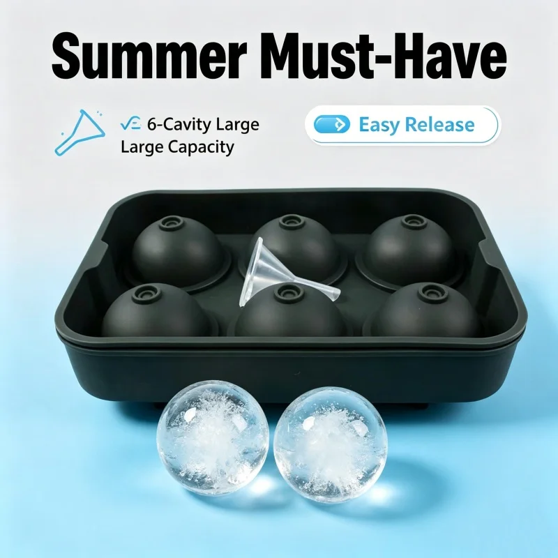 6 Cavity Ice Ball Mold Food Gr - đánh giá và giá Ice Mold Sphere