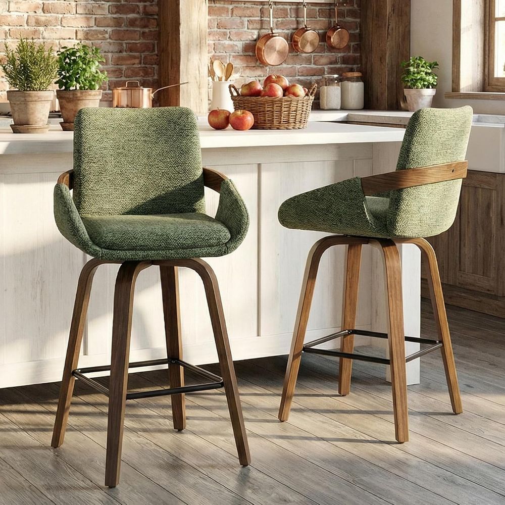 Set of 2 26 Swivel Bar Stools  - đánh giá và giá Home Bar Seating