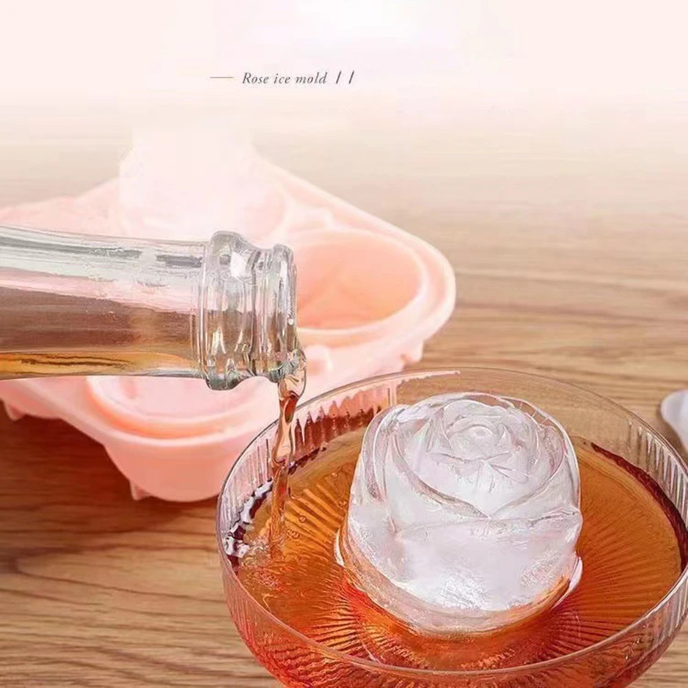 3d rose silicone ice molds 4-h - đánh giá và giá Ice Mold Sphere